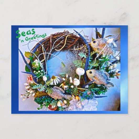 Zeeen van tropische kustvis in Greetings Holiday Briefkaart (Voorkant)