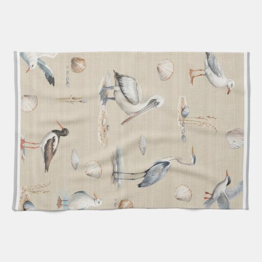 Zeeen vogels theedoek (Horizontaal)