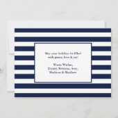 Zeeen voor inktscript en groeten Poinsettia Anchor Feestdagenkaart (Achterkant)