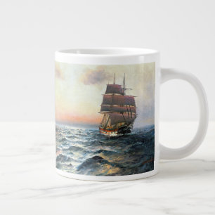 Zeeen voor zeilschip met zeilboot Clipper Jumbo Mo Grote Koffiekop
