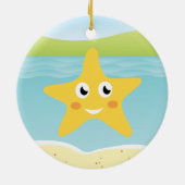 Zeeen, walvissen en Kinderen van zeesterkreeften Keramisch Ornament (Achterkant)