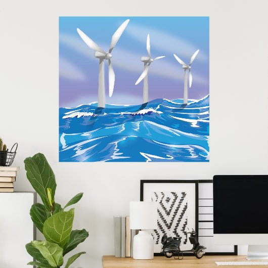 Zeeen windturbines poster (Thuiskantoor)