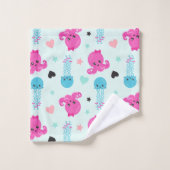 Zeeen, Zee, octopus, kwallen, harten Bad Handdoek (Wasdoekje)