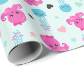 Zeeen, Zee, octopus, kwallen, harten Cadeaupapier (Rol Hoek)