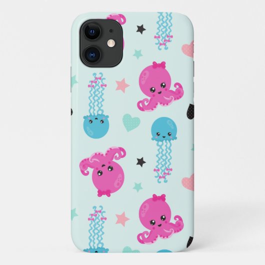 Zeeen, Zee, octopus, kwallen, harten Case-Mate iPhone Case (Achterkant)