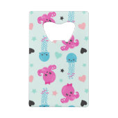 Zeeen, Zee, octopus, kwallen, harten Creditkaart Flessenopener (Achterkant)