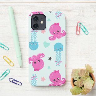 Zeeen, Zee, octopus, kwallen, harten iPhone 12 Hoesje