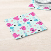 Zeeen, Zee, octopus, kwallen, harten Kartonnen Onderzetters (Schuin)