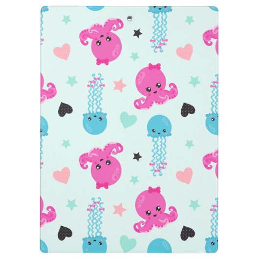 Zeeen, Zee, octopus, kwallen, harten Klembord (Achterkant)