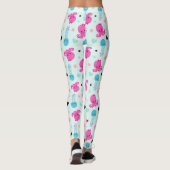 Zeeen, Zee, octopus, kwallen, harten Leggings (Achterkant)