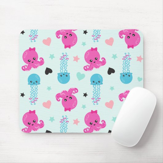 Zeeen, Zee, octopus, kwallen, harten Muismat (Met muis)