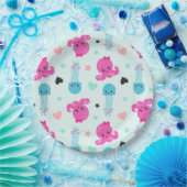 Zeeen, Zee, octopus, kwallen, harten Papieren Bordje (Feest)