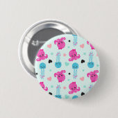 Zeeen, Zee, octopus, kwallen, harten Ronde Button 5,7 Cm (Voorkant /achterkant)