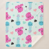 Zeeen, Zee, octopus, kwallen, harten Sherpa Deken (Voorkant)