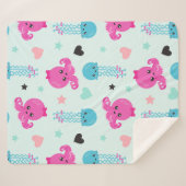 Zeeen, Zee, octopus, kwallen, harten Sherpa Deken (Voorkant (horizontaal))