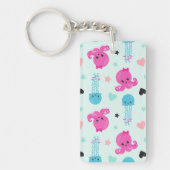 Zeeen, Zee, octopus, kwallen, harten Sleutelhanger (Voorkant)