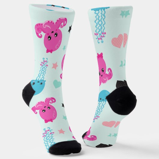 Zeeen, Zee, octopus, kwallen, harten Sokken (Gebogen)