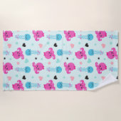 Zeeen, Zee, octopus, kwallen, harten Strandlaken (Voorkant)