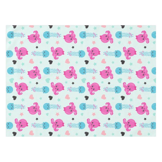 Zeeen, Zee, octopus, kwallen, harten Tafelkleed (Voorkant (Horizontaal))