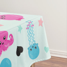 Zeeen, Zee, octopus, kwallen, harten Tafelkleed