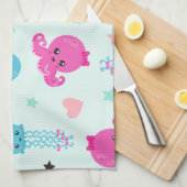 Zeeen, Zee, octopus, kwallen, harten Theedoek (Quarter Fold)