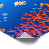 Zeeen zwemmen onder de oceaan poster (Hoek)