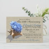 Zeeëngebloem 25-jarig jubileum strandfeest kaart (Staand voorkant)