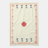 ZeeEw Schnauzer Heart Kitchen Towel Theedoek (Verticaal)
