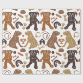 Zeefdoek naadloos patroon cadeaupapier (Vlak)