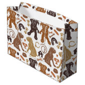 Zeefdoek naadloos patroon groot cadeauzakje (Achterkant Gekanteld)