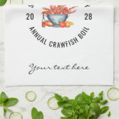 Zeefood picknick familie kreeft kookfeest partij theedoek (Gevouwen)