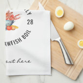 Zeefood picknick familie kreeft kookfeest partij theedoek (Quarter Fold)