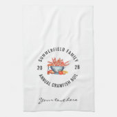 Zeefood picknick familie kreeft kookfeest partij theedoek (Verticaal)