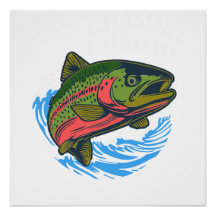 Zeeforel die Chrome Forel najaagt