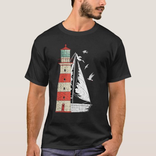 Zeegaand Zeilboot Nautical Sailing Zee Ocean Light T-shirt (Voorkant)
