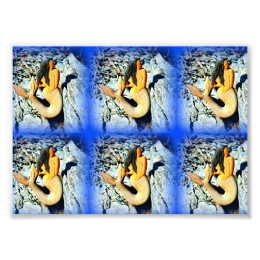 zeegaasmaiden blauw foto afdruk (Voorkant)