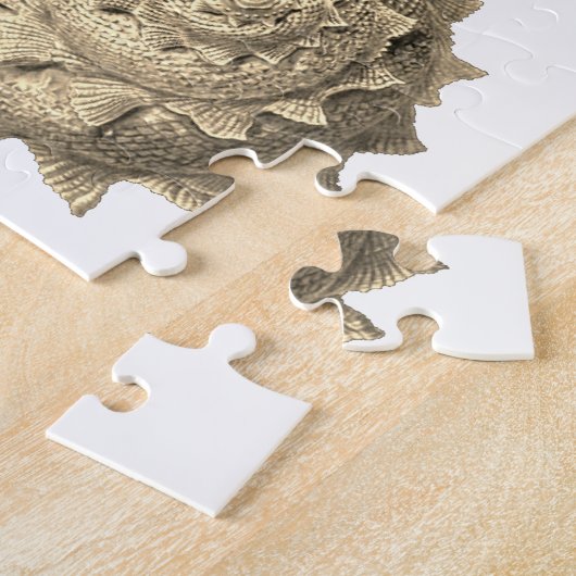 Zeegal aan zee van het strand van Seashell Legpuzzel (Zijkant)