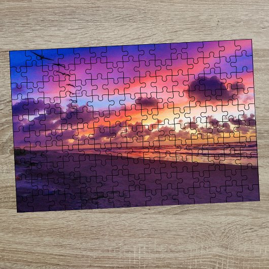 Zeegarens die met roze sky Beaufort SC Beach vlieg Legpuzzel