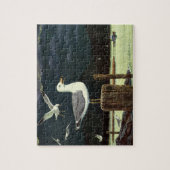  zeegarmeeuw doorboord pier, zeevogels legpuzzel (Verticaal)