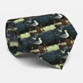  zeegarmeeuw doorboord pier, zeevogels stropdas (Opgerold)