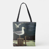  zeegarmeeuw doorboord pier, zeevogels tote bag (Achterkant)