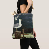  zeegarmeeuw doorboord pier, zeevogels tote bag (Dichtbij)
