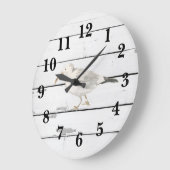 Zeegarnaal Beach Shiplap Large Clock Grote Klok (Hoek)