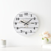 Zeegarnaal Beach Shiplap Large Clock Grote Klok (Huis)