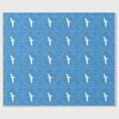 Zeegarnaal/Nautical Beach Wrapping Paper Cadeaupapier (Vlak)