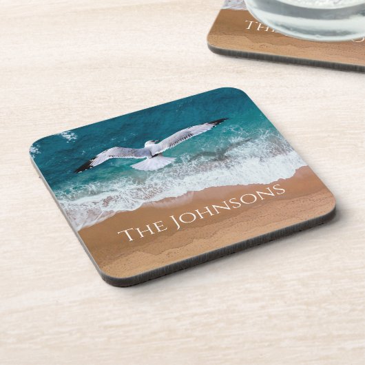 Zeegarnaal over het Zee Shore Bier Onderzetter (Linkerzijde)