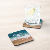 Zeegarnaal over het Zee Shore Bier Onderzetter (Rechterzijde)