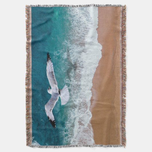 Zeegarnaal over het Zee Shore Deken (Voorkant Verticaal)