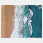 Zeegarnaal over het Zee Shore Fleece Deken (Voorkant (Horizontaal))