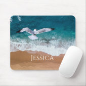 Zeegarnaal over het Zee Shore Muismat (Met muis)